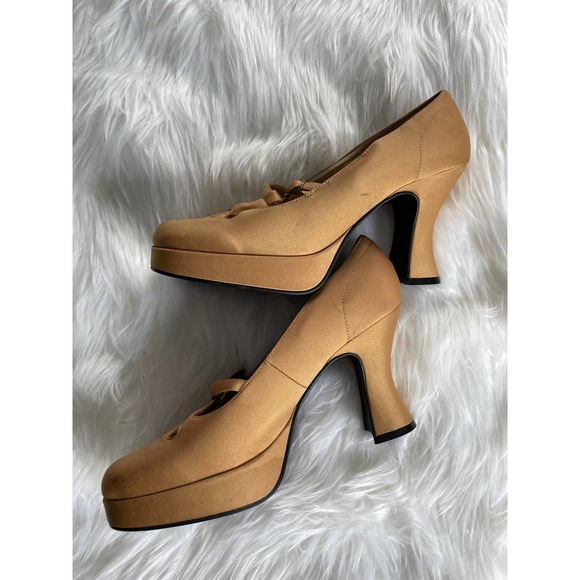 Rampage Buckle Sandal Beige chunky platform y2k heels 9 1/2 M - Picture 3 of 8